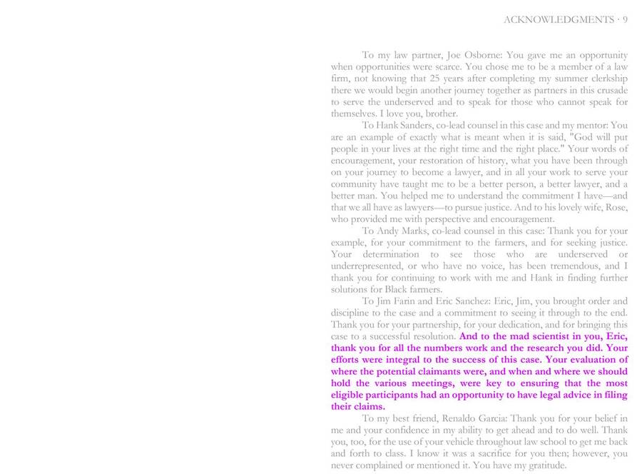 Acknowledgments naming Eric Sanchez